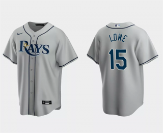 Men's Tampa Bay Rays #15 Josh Lowe Gray Cool Base Stitched Baseball Jersey