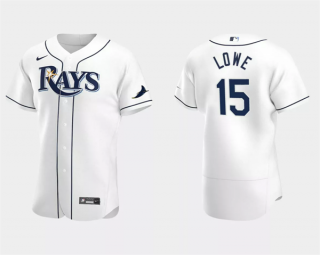 Men's Tampa Bay Rays #15 Josh Lowe White Flex Base Stitched Jersey