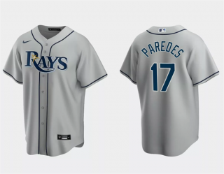 Men's Tampa Bay Rays #17 Isaac Paredes Gray Cool Base Stitched Baseball Jersey