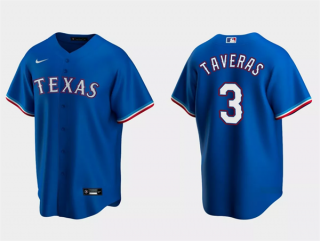Men's Texas Rangers #3 Leody Taveras Royal Cool Base Stitched Baseball Jersey