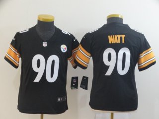 Pittsburgh Steelers #90 black youth jersey 2