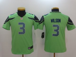 Seattle Seahawks #3 green youth jersey