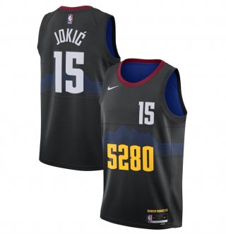 Denver Nuggets #15 Nikola Jokic Black 2023-24 City Edition Stitched Basketball