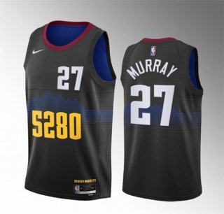 Denver Nuggets #27 Jamal Murray Black 2023 City Edition Stitched Basketball