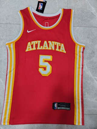 Atlanta Hawks #5 red Stitched Jersey
