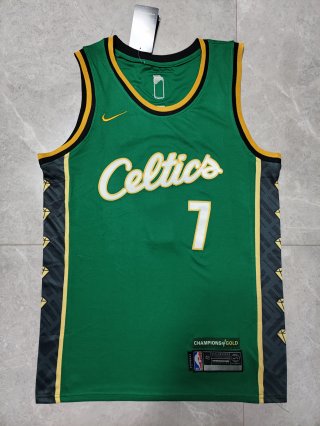 Boston Celtics # 7 Jaylen Brown green jersey