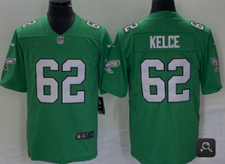 Philadelphia Eagles #62 Jason Kelce Green Stitched Football Jersey