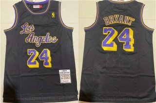 Los Angeles Lakers #24 Kobe Bryant Black Throwback Basketball Jersey