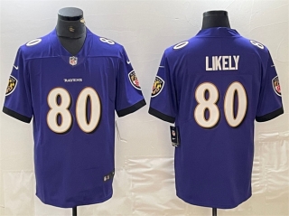 Baltimore Ravens #80 Isaiah Likely Purple Vapor Limited Football Jersey