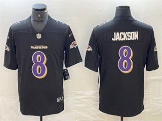 Baltimore Ravens #8 Lamar Jackson Black Vapor Limited Football Jersey