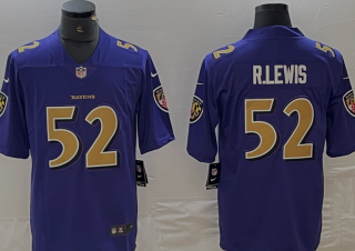 Baltimore Ravens #52 gold Purple Vapor Limited Football Jersey