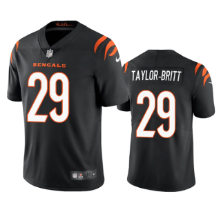 Cincinnati Bengals #29 Cam Taylor-Britt Black Vapor Stitched Football Jersey