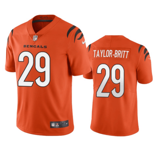 Cincinnati Bengals #29 Cam Taylor-Britt Orange Vapor Limited Stitched Football Jersey