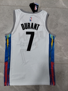Brooklyn Nets #7 Kevin Durant #7 white jersey