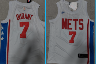 Brooklyn Nets #7 Kevin Durant white Jersey