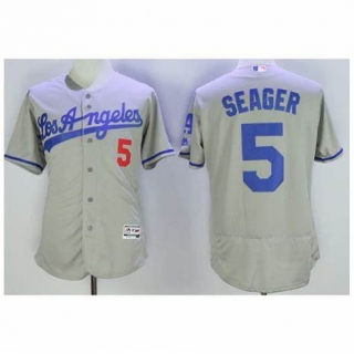 Dodgers-5-Corey-Seager gray jersey