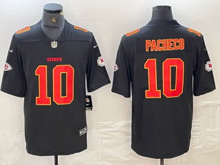 Kansas City Chiefs #10 Isiah Pacheco Black gold Limited Stitched