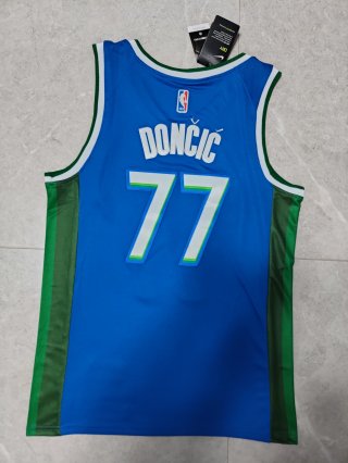 Dallas Mavericks #77 Luka Doncic blue jersey