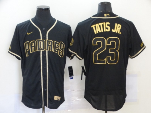 Padres-23-Fernando-Tatis-Jr.-Black-Gold-Nike-Flexbase-Jersey