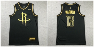 Rockets-13-James-Harden-Black-Gold-Nike-Swingman-Jersey