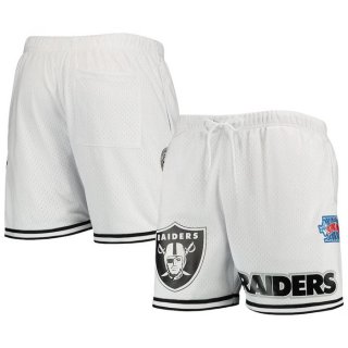 Las Vegas Raiders White Mesh Shorts