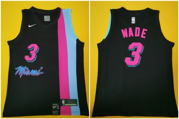 Heat-3-Dwyane-Wade-Black-Nike-Swingman-Jersey