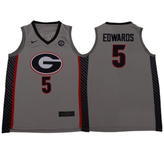 Georgia-Bulldogs-5-Anthony-Edwards-Gray-Nike-College-Basketball-Jersey