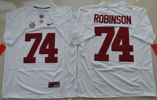 Alabama Crimson Tide Cam Robinson 74 College Football Limited Jersey - White
