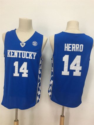 Kentucky-Wildcats-14-Tyler-Herro-Royal-College-Basketball-Jersey