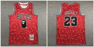 Bulls-Bape-23-Michael-Jordan-Red-1996-97-Hardwood-Classics-Jersey
