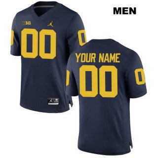 Michigan-Wolverines-Navy-Mens-Customized-College-Football-Jersey