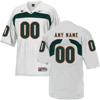 Miami-Hurricanes-White-Customized-College-Football-Jersey