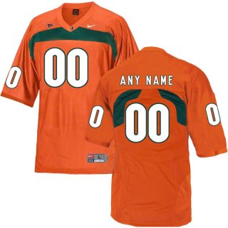 Miami-Hurricanes-Orange-Customized-College-Football-Jersey