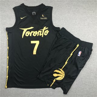 Raptors-7-Kyle-Lowry-Black-City-Edition-Nike-Swingman-Jersey(With-Shorts)