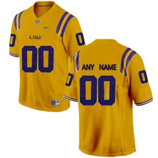 LSU-Tigers-Yellow-2016-SEC-Men's-Customized-College-Jersey