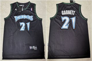 Timberwolves-21-Kevin-Garnett-Black-Swingman-Mesh-Jersey
