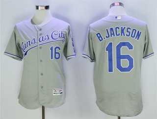 Royals-16-Bo-Jackson-Grey-Flexbase-Jersey