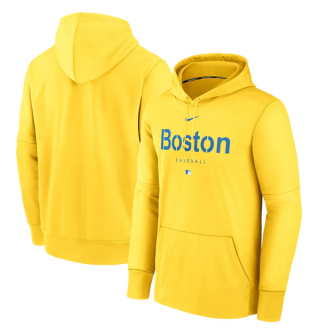 Boston Red Sox Gold City Connect Pregame Performance Pullover Hoodie