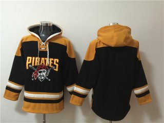 Pittsburgh Pirates Blank Ageless Must-Have Lace Up Pullover Hoodie