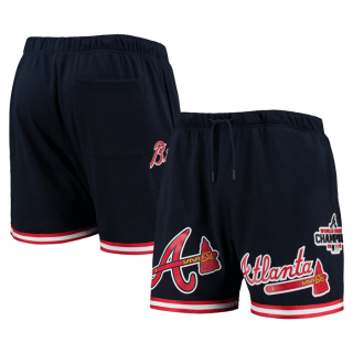 Atlanta Braves Navy Team Logo Mesh Shorts