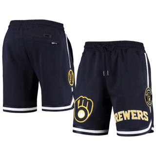 Milwaukee Brewers Navy Shorts
