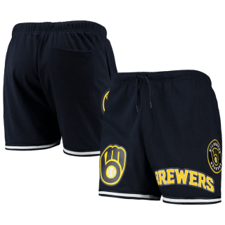 Milwaukee Brewers Navy Team Logo Mesh Shorts