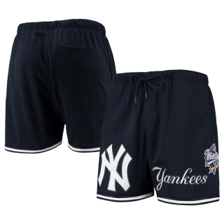 New York Yankees Navy Team Logo Mesh Shorts