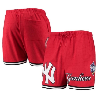 New York Yankees Red Team Logo Mesh Shorts