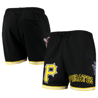 Pittsburgh Pirates Black Team Logo Mesh Shorts