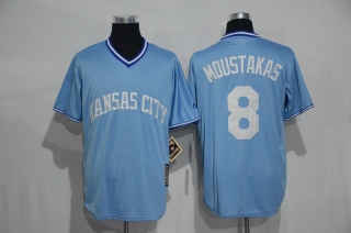 Royals-8-Mike-Moustakas-Light-Blue-Throwback-Jersey