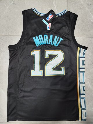 Memphis Grizzlies #12 Ja Morant black jersey