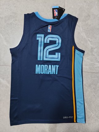 Memphis Grizzlies #12 Ja Morant blue jersey