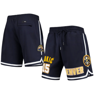 Denver Nuggets #15 Nikola Jokic Navy Shorts