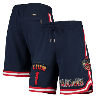New Orleans Pelicans #1 Zion Williamson Navy Shorts 2